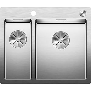 Blanco Claron sink 521647 340/180-IF / A , 60.5 x 51 cm, Stainless Steel , with PushControl drain remote control