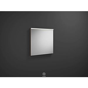 Burgbad Eqio Leuchtspiegel SIGZ065F2012 65 x 63,5 x 6 cm, Marone Dekor Trüffel, horizontale LED-Aufsatzleuchte