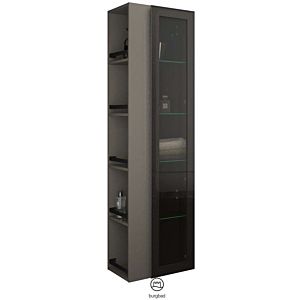 Burgbad tall cabinet HSKF050LF3194 176x32x50cm, left, gray high gloss