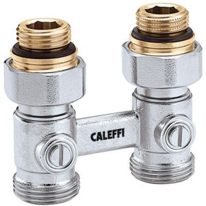 Caleffi two-pipe valve block 301041 straight, Heizkörperanschluss 2000 / 2 &quot;AG