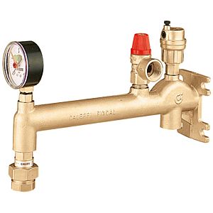 Caleffi vessel connection group 336631 3/4 &quot;x3 bar, brass, up to 50 kW, with flap valve