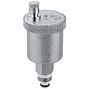 Caleffi Automatic air vent 502131 3/8 AG, with shut-off valve, chrome-plated