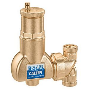 Caleffi Discal Air and Dirt Separators 705 3/4 &quot;IT, brass housing, for horizontal and vertical pipes