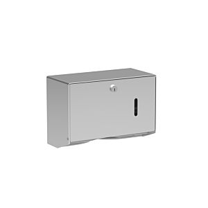 CWS 820 towel dispenser Universal for 250 sheets of anodised aluminium, with cylinder lock