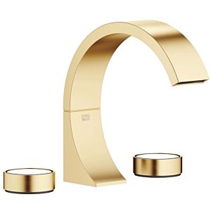 Dornbracht Cyo three-hole fitting 20713811-28 for washbasin, projection 167mm, with waste fitting, brushed brass