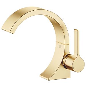 Dornbracht Cyo single lever mixer 33500811-28 for washbasin, projection 143mm, with waste fitting, brushed brass