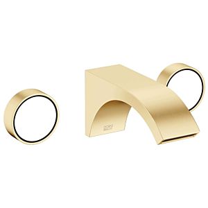 Dornbracht Cyo three-hole wall fitting 36707811-28 for washbasin, projection 160mm, without waste fitting, brushed brass