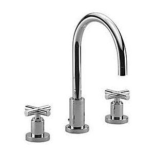 Dornbracht Tara. three-hole faucet 20713892-28 for washbasin, with waste set, projection 165 mm, brushed brass