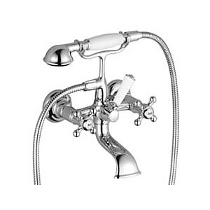 Dornbracht Madison -handle bath mixer 25023360-99 with shower set, matt dark platinum