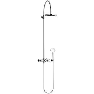 Dornbracht Tara. shower set 26632892-28 with two-hand shower mixer, projection of standing shower 420 mm, brushed brass