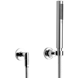 Dornbracht Tara. hose shower set 27802892-06 with baton hand shower, matt platinum