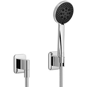 Dornbracht Lissè hose shower set 27803845-06 with individual rosettes, matt platinum