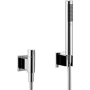 Dornbracht Symetrics shower set 27809980-06 with individual rosettes and volume control, matt platinum
