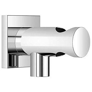 Dornbracht wall elbow 28490970-99 with integrated shower holder, dark platinum matt