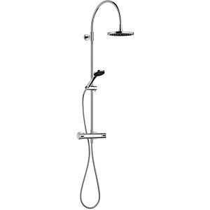 Dornbracht shower set 34459892-99 with shower thermostat, projection standing shower 420 mm, dark platinum matt