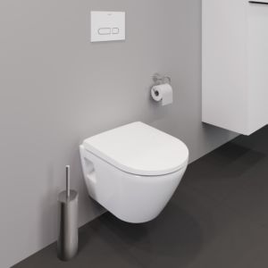 Duravit D-Neo washdown WC set 45870900A1 avec siège WC , sans rebord, blanc