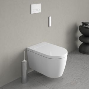 Duravit SensoWash strong f Plus shower WC 650000012004320 , complete system, with seat, rimless, white