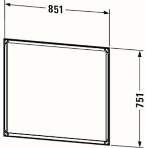 Duravit L-Cube cadre d&#39;installation LC968600000 85 x 2000 cm, avec LED tactile