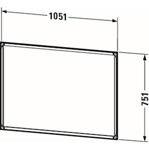 Duravit L-Cube Einbaurahmen LC968700000 105 x 1 cm, mit Touch LED