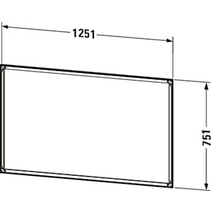 Duravit L-Cube Einbaurahmen LC968800000 125 x 1 cm, mit Touch LED