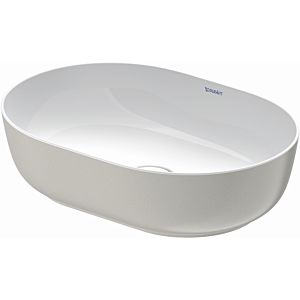 Duravit Luv washbasin 03795023001 50x35cm, ground, without overflow, without tap hole bank, white/grey satin WonderGliss