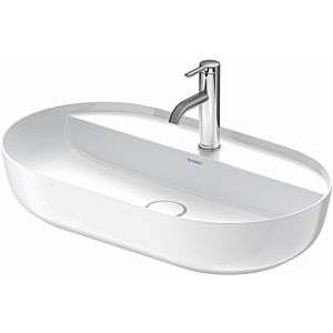Duravit Luv washbasin 03807000001 70x40cm, ground, 2000 tap hole, without overflow, with tap hole bank, white WonderGliss