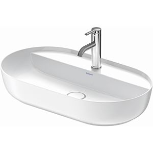 Duravit Luv washbasin 03807026001 70x40cm, ground, 2000 hole, without overflow, with tap hole bank, white/white WonderGliss
