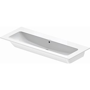 Duravit Me by Starck furniture washbasin 2361120060 123 x 49 cm, without tap hole, with overflow, with tap hole bench, white