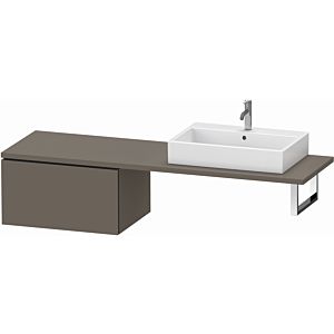 Duravit L-Cube base cabinet LC585409090 72 x 54.7 cm, flannel gray silk matt, for console, 2000 pull-out