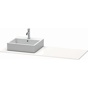Duravit XSquare console XS060GL2222 140x55cm, with 2000 cutout, left, white high gloss