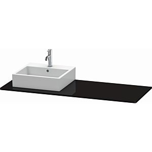 Duravit XSquare console XS060GL4040 140x55cm, with 2000 cutout, left, black high gloss