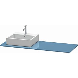 Duravit XSquare console XS060GL4747 140x55cm, with 2000 cutout, left, stone Blue high gloss
