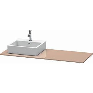 Duravit XSquare console XS060GL8686 140x55cm, with 2000 cutout, left, cappuccino high gloss