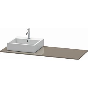 Duravit XSquare console XS060GL8989 140x55cm, with 2000 cutout, left, flannel gray high gloss