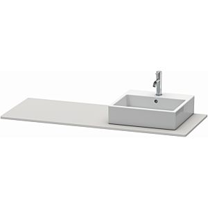 Duravit XSquare console XS060GR3939 140x55cm, with 2000 cut-out, right, Nordic white satin finish