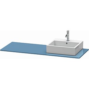 Duravit XSquare console XS060GR4747 140x55cm, with 2000 cutout, right, stone Blue high gloss