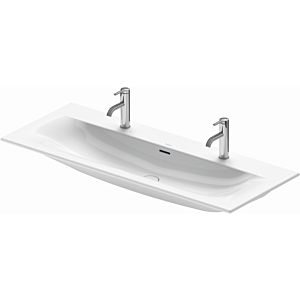 Duravit Viu furniture washstand 2344120024 123x49cm, white, with 2 tap holes, with overflow, with tap platform