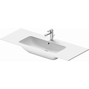 Duravit Me by Starck furniture washbasin 2336123200 123 x 49 cm, white silk matt, with tap hole, overflow, tap hole bench