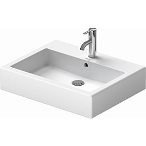 Duravit Vero washbasin 04546000271 60 x 47 cm, white WonderGliss, ground, with tap hole, overflow, tap hole bench
