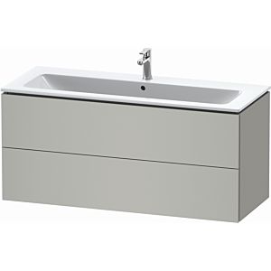 Duravit L-Cube vanity unit LC624300707 122 x 48, 2000 cm, concrete gray matt, 2 drawers, wall-hung