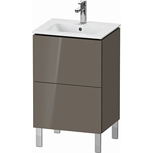 Duravit L-Cube vanity unit LC667108989 52x42.1x70.4cm, 2 pull-outs, standing, flannel gray high gloss