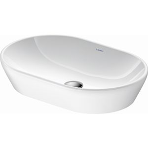 Duravit D-Neo countertop washbasin 23726000701 60cm, white wondergliss, without tap hole, without overflow
