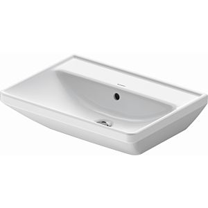 Duravit D-Neo lavabo 2366600060 60 x 44 cm, sans trou pour robinetterie, trop-plein, plage de robinetterie, blanc