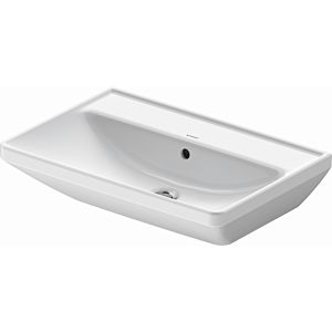 Duravit D-Neo lavabo 2366650060 65 x 44 cm, sans trou pour robinet, trop-plein, plage de robinetterie, blanc