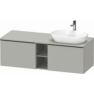 Duravit D-Neo DE4950R0707 140 x 55 cm, Concrete Gray Matt , wall-mounted, 801 , 2000 console plate, basin on the right