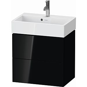 Duravit L-Cube Waschtisch-Unterschrank LC621904040 58,4x39,1x54,4cm, 2 Schubkästen, wandhängend, schwarz hochglanz
