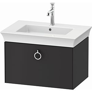 Duravit White Tulip vanity unit WT425105858 68.4 x 45.8 cm, Graphit silk matt, wall- 2000 , match3 pull-out with handle