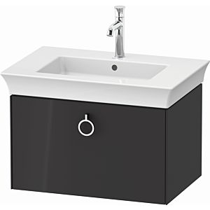 Duravit White Tulip vanity unit WT42510H1H1 68.4 x 45.8 cm, Graphit high gloss, wall- 2000 , match3 pull-out with handle