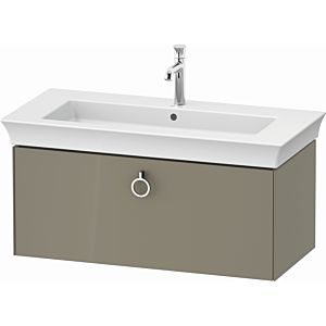 Duravit White Tulip vanity unit WT42520H2H2 98.4 x 45.8 cm, stone 2000 high gloss, wall-hung, match2 pull-out with handle