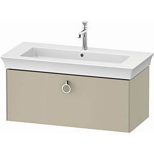 Duravit White Tulip vanity unit WT42520H3H3 98.4 x 45.8 cm, Taupe high gloss, wall- 2000 , match3 pull-out with handle
